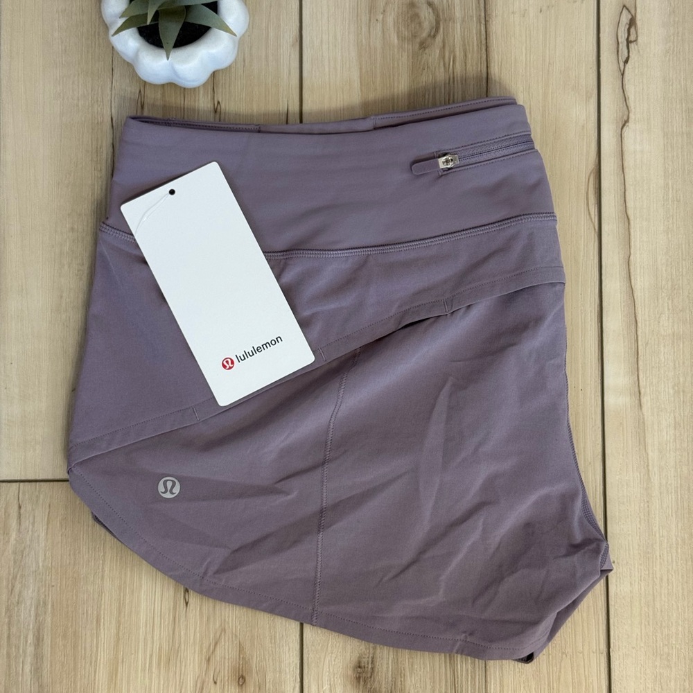 Lululemon Speed Up Shorts Size 14 inseam 2.5 Violet Verbana NWT
